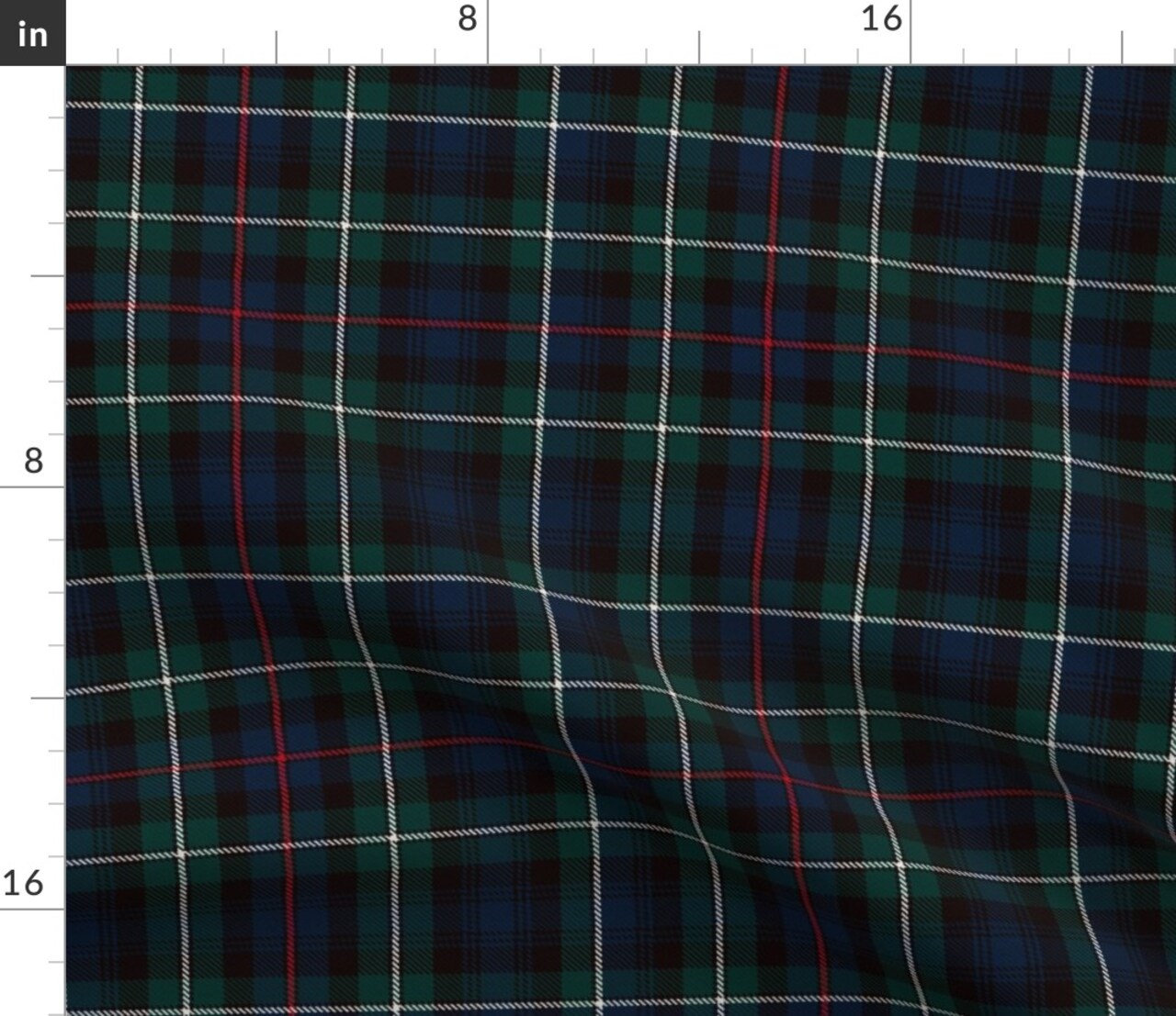 Tartan Plaid Geometric Squares Home Decor Checked Green Custom Printed Fabric by Spoonflower Various Fabrics by the Yard or Fat Quarter